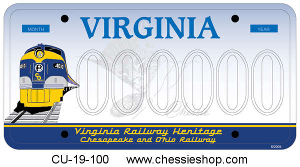 C&O License Plate through VA - DMV