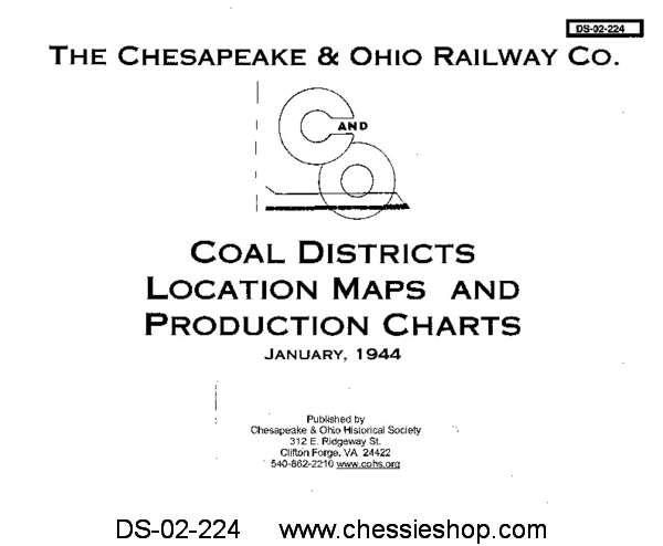 C&O Coal Districts Location Maps and Production Charts
