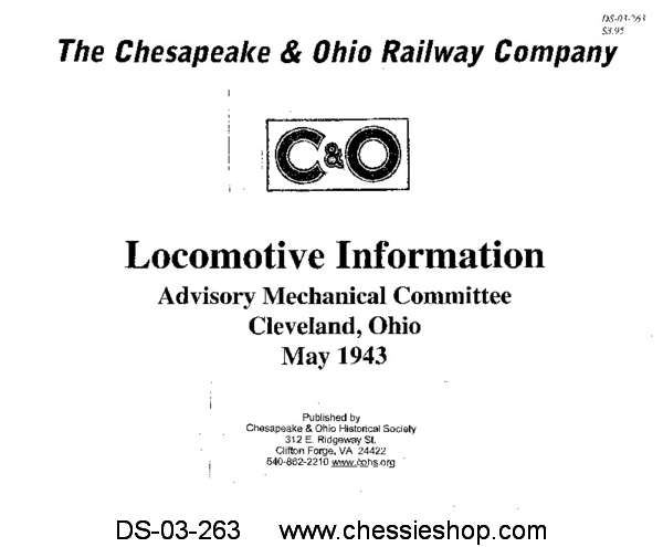 C&O Locomotive Information 1943