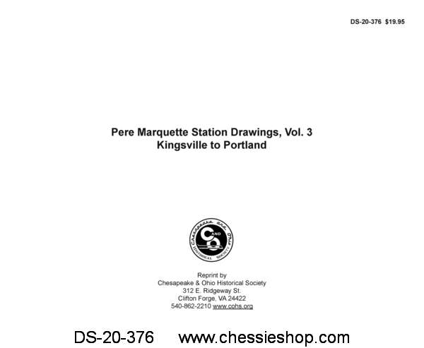 Pere Marquette Station Drawings, Vol 3 - Kingsville to Portland