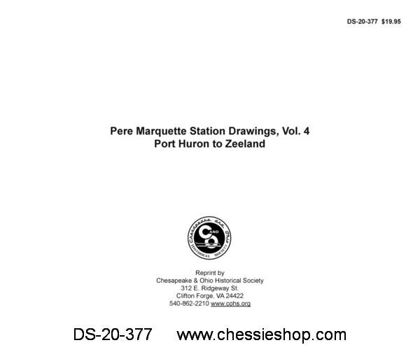 Pere Marquette Station Drawings, Volume 4 - Port Huron - Zeeland