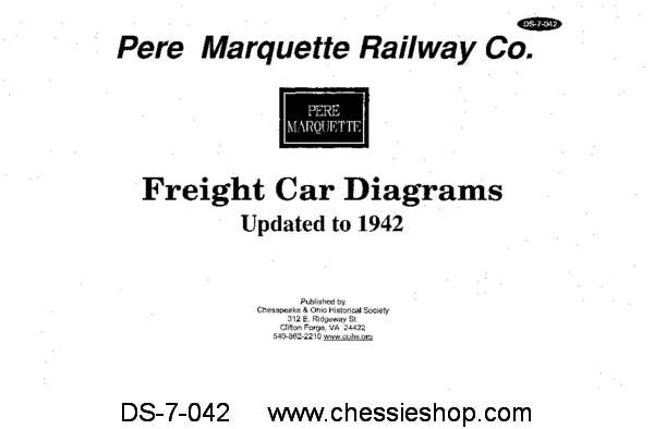 Pere Marquette Freight Car Diagrams Updated to 1942