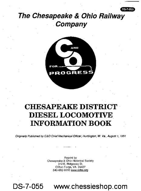Chesapeake District Diesel Locomotive Information...