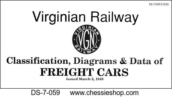 Virginian Railway Freight Cars as of 1948