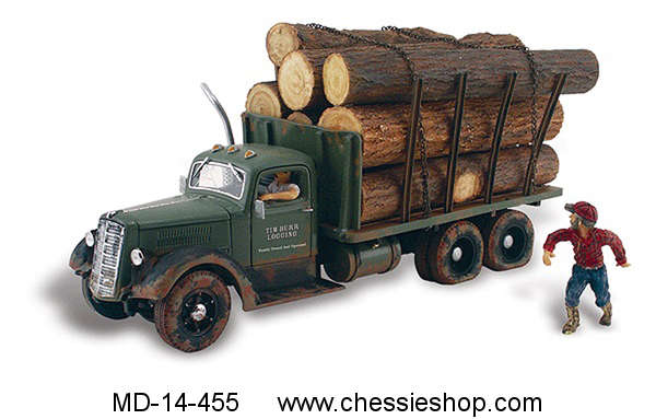 Truck, Lumber Load & Figures, N Scale